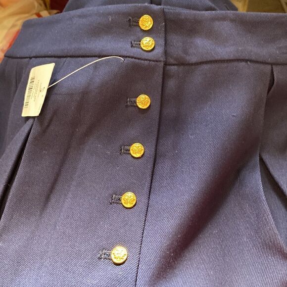 Tommy Hilfiger  Skirt Navy Blue Pleated Preppy Side Button Closure Size 4 - Picture 7 of 7